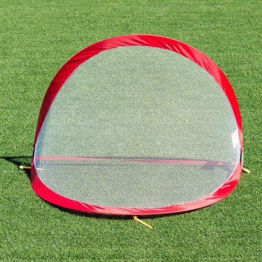 Set of 2 Portable 4' Pop-up Soccer Goals Set w/ Carrying Bag