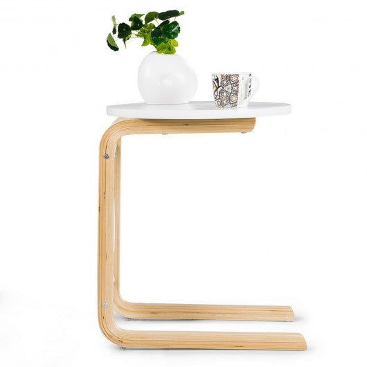 Bentwood Accent Coffee Table Round Tabletop with Storage Bag