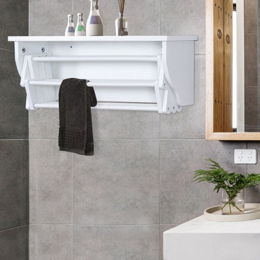 Wall-Mounted Folding Clothes Towel Drying Rack