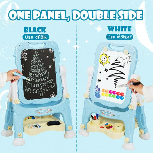 Kids Height Adjustable Double Side Magnetic Art Easel