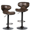 Set of 2 Adjustable Bar Stools Counter Height Chairs