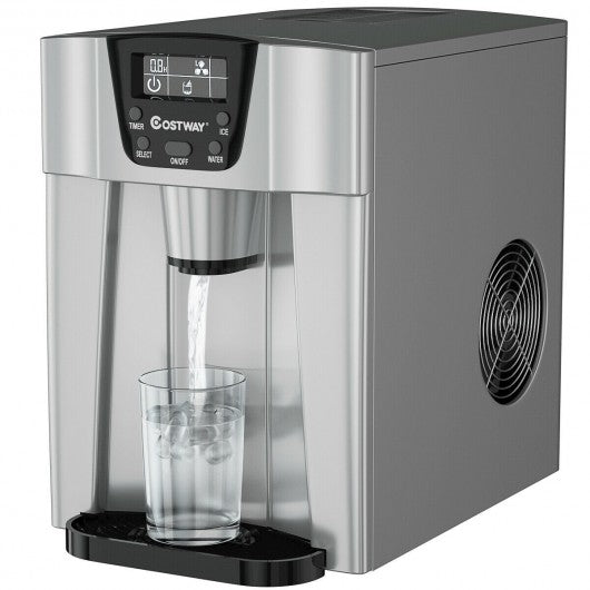 2 In 1 Ice Maker Water Dispenser 36lbs/24H LCD Display