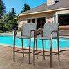 4 PCS Counter Height Stool Patio Chair-Gray