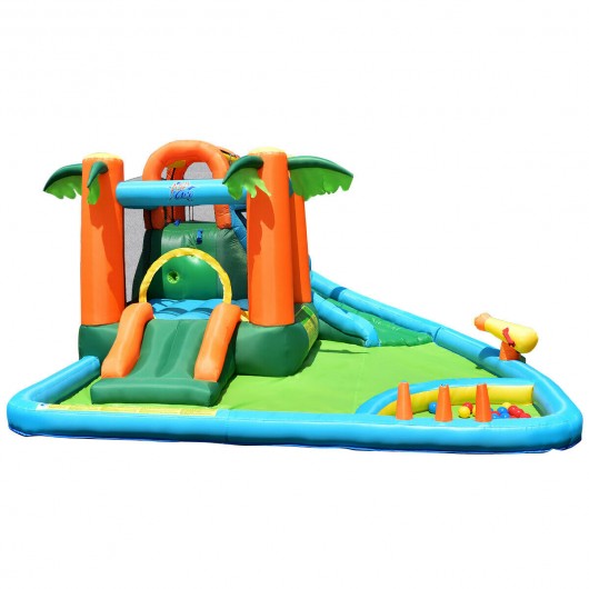 7 in1 Inflatable Slide Bouncer with Two Slides