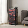 4 Drawer Fabric Dresser Storage Tower Nightstand