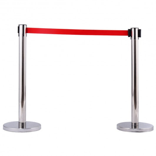 6 Pcs Crowd Control Barrier Stanchion Posts Queue Belt