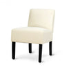 Accent Chair Fabric Upholstered Leisure Chair with Wooden Legs Beige