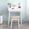 Vanity Dressing Table Set Flip Mirror Desk Furniture Stool