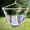 4 Color Deluxe Hammock Rope Chair Porch Yard Tree Hanging Air Swing Outdoor-Light Blue