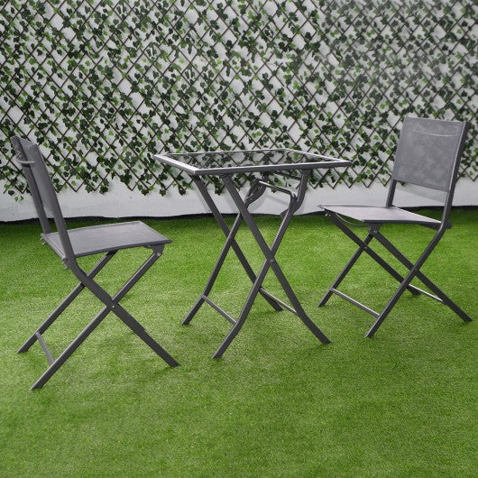 3 pcs Bistro Outdoor Folding Furniture Set