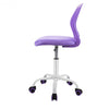 Adjustable Office Task Desk Armless Chair-Purple