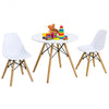 Kids Modern Dining Table Set with 2 Armless Chairs