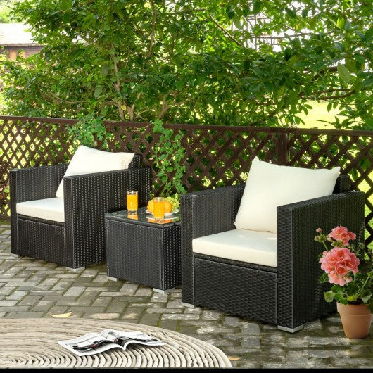 3PCS Patio wicker Furniture Set