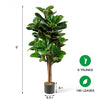 5ft Artificial Fiddle Leaf Fig Tree Decorative Planter