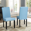 Set of 2 Fabric Upholstered Dining Chairs with Nailhead-Blue