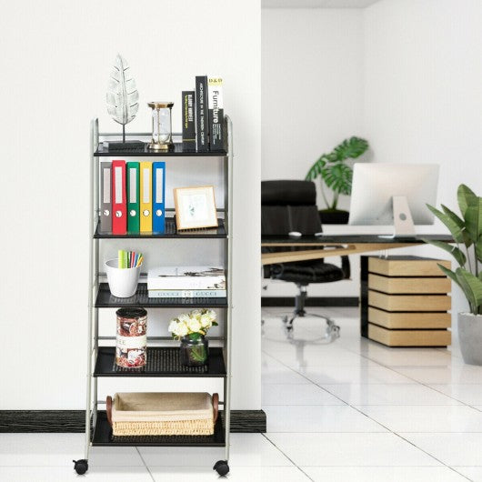 5 Tiers Storage Cart Rack Utility Shelf
