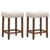 Set of 2 Nailhead Saddle Bar Stools 24