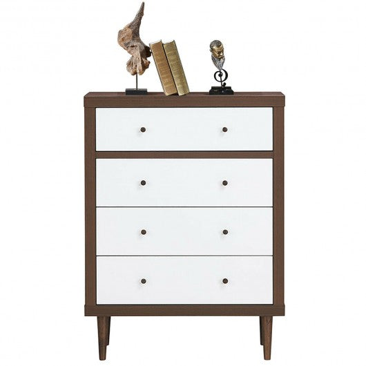 4 Drawer Dresser Wooden Chest Storage Freestanding Cabinet