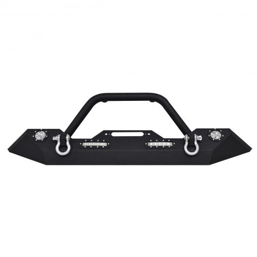 Jeep Wrangler JK Winch Plate Front Bumper w/ LED Lights