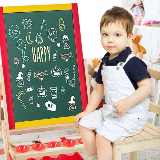 Flip-Over Double-Sided Kids Art Easel 