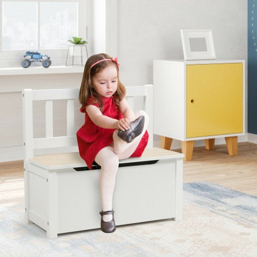 4 PCS Kids Wood Table Chairs Set -Natural