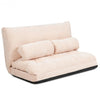 6 Position Adjustable Sleeper Lounge Couch with 2 Pillows