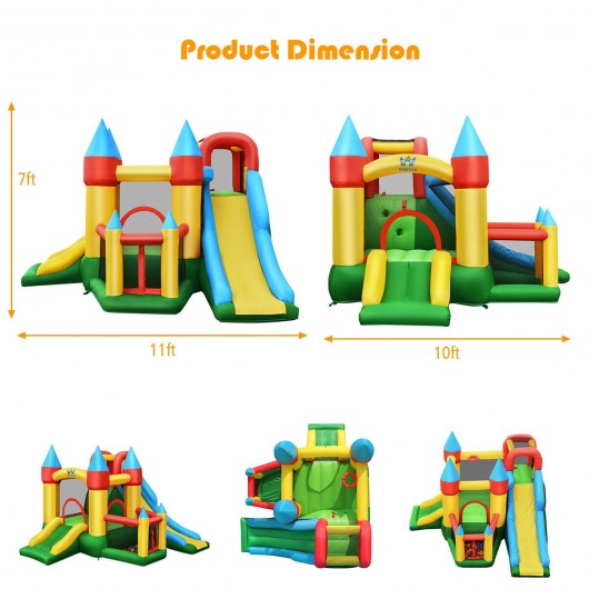 Kids Inflatable Dual Slide Jumping  Castle with 780W Blower