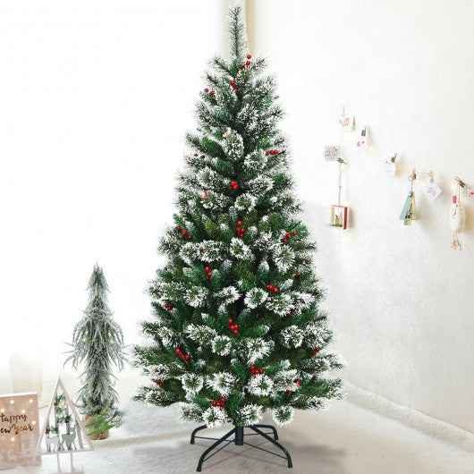 6 ft Snow Flocked Artificial Christmas Hinged Tree