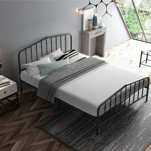 Full Size Metal Bed Frame with Headboard & Footboard