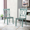 Set of 2 Cross Back Wood Dining Chair