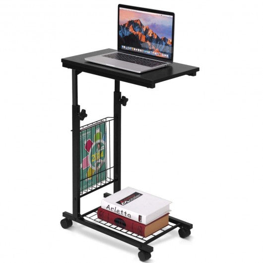 Height Adjustable Sofa Side Snack End Slide Table