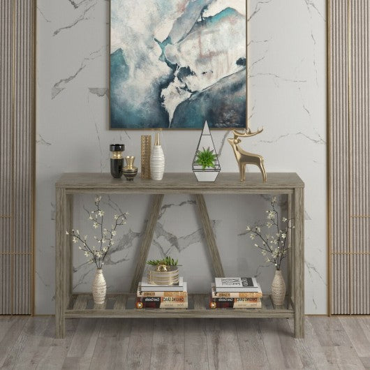 52 Inch Long Console End Sofa Table-Gray