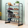 5-Tier Metal Frame Shoe Rack Space-saving Shoe Organizer