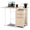 Folding Computer Laptop Desk Wheeled Home Office Furniture