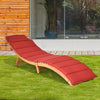 Folding Eucalyptus Outdoor Patio Lounge Chair