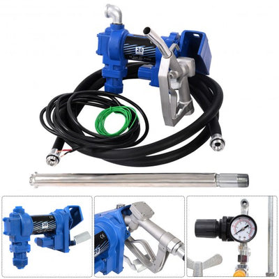 Gasoline Fuel Transfer Pump 12 Volt DC 20GPM Gas Diesel Kerosene Nozzle Kit
