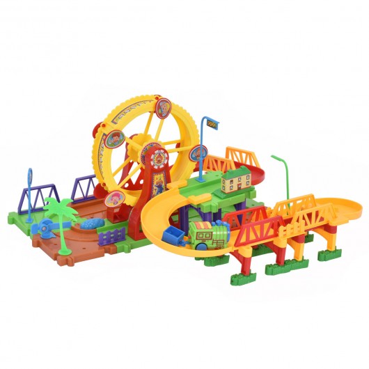 54 pcs Railway Train Building Blocks with Light & Music