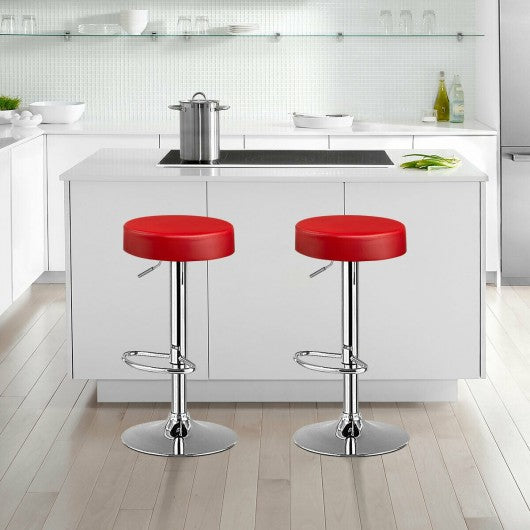 1 PC Round Bar Stool Adjustable Swivel Pub Chair