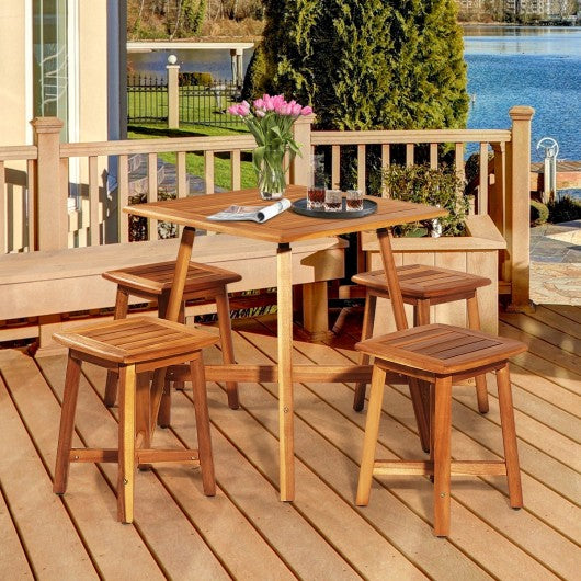 5PCS Acacia Patio Dining Set
