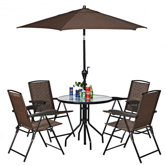 6.3ft Outdoor Patio Easy Tilt Umbrella Sunshade Cover