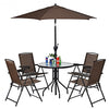 6.3ft Outdoor Patio Easy Tilt Umbrella Sunshade Cover