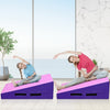 Incline Gymnastics Mat Wedge Ramp Gym Tumbling Exercise Mat & Purple