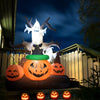 4 Ft Halloween Inflatable LED Pumpkin with Witch Hat