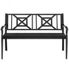 Patio Garden Bench Steel Frame Park Yard Outdoor Furniture