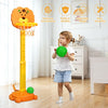 Adjustable Kids 3-in-1 Basketball Hoop Set with Balls