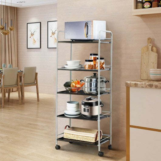 5 Tiers Storage Cart Rack Utility Shelf