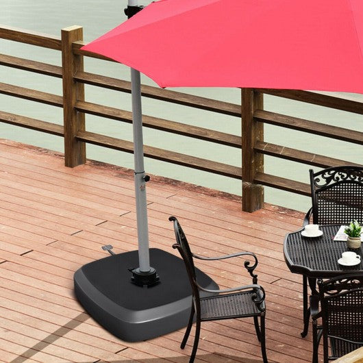 Patio Cantilever Offset Umbrella Base with Wheels