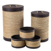 5 pcs Round Storage Basket Seaweed Hamper Laundry Basket