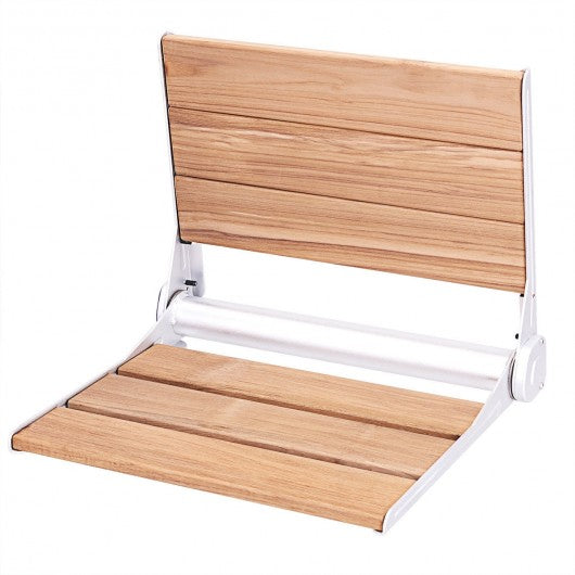 Wall Mounted Teak Wooden Folding Shower Bath Seat