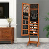 Lockable Jewelry Cabinet Armoire Standing Jewelry Holder Organizer